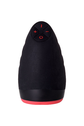 Перезаряжаемый мастурбатор чёрно-красного цвета Erotist Lava 543002