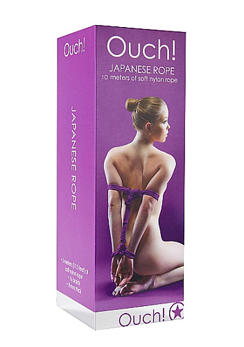 Фиолетовая веревка для бандажа Japanese rope Shots Media BV OU031PUR