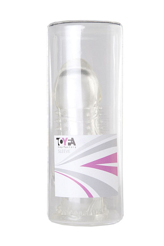 Прозрачная гелевая насадка с рельефом ToyFa 818019-1 (13 см)