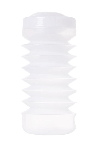 Нереалистичный мастурбатор-гармошка белого цвета Lovegame Lovegame High Pressure Convex 200906