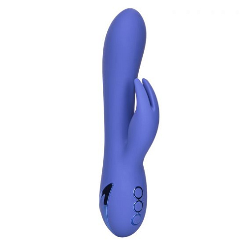Фиолетовый вибратор с ротацией скрытых в стволе бусин California Exotic Novelties Beverly Hills Bunny SE-4350-30-3