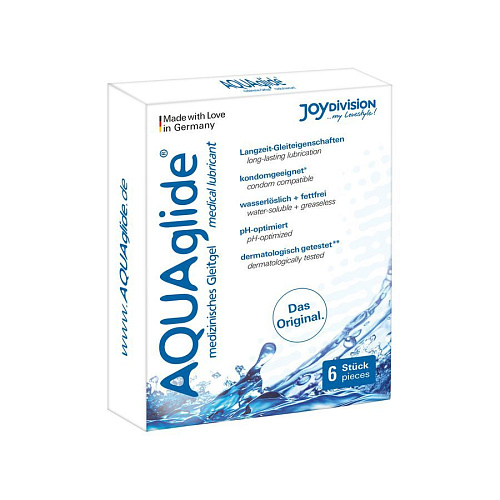 Набор из 6 пробников гель-лубриканта Joy Division AQUAglide 11722 (6 шт × 2 мл)