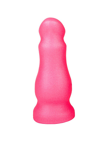 Розовая анальная пробочка с приплюснутым кончиком LOVETOY (А-Полимер) 438100 (13 см)