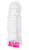 Прозрачная насадка на пенис с шипами и вибропулькой Brazzers BRR001 (13 см)