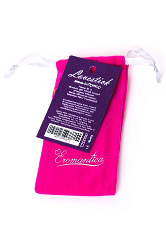 Мини-вибромассажёр в форме помады в чёрно-розовом цвете Eromantica LoveStick 120009