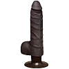 Коричневый вибромассажёр Doc Johnson The Realistic Cock ULTRASKYN Vibrating 7” Slim 1160-24-BX (22,1 см)
