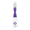 Белый вибратор с ежевичным клиторальным отростком OVO K2 WHITE/PURPLE (21 см)