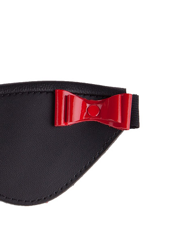 Чёрная маска на глаза с декоративным красным бантом Sitabella 3187-1