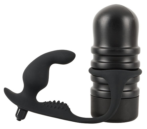 Чёрный мастурбатор с анальной вибровтулкой Orion The Surge 0592846