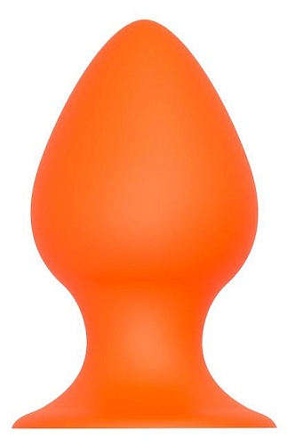 Оранжевая анальная пробка Dream Toys PLUG WITH SUCTION CUP 21449 (7,7 см)