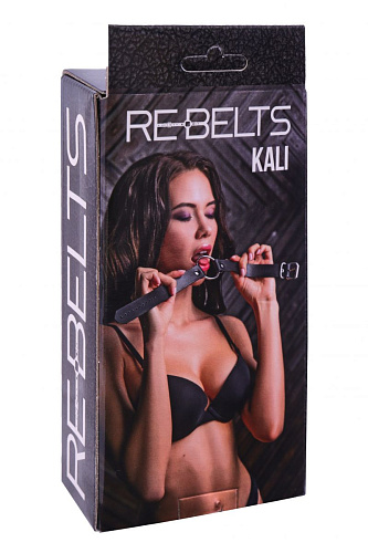 Стильный чёрный чокер с кольцом Rebelts Kali 7749-01