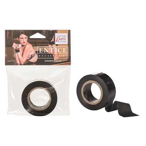 Чёрный скотч для связывания Entice Lovers Tape California Exotic Novelties SE-2720-00-2