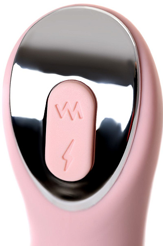 Розовый силиконовый вибратор с электростимуляцией ToyFa TESLA G-POINT 796003 (21 см)