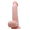 Телесный вибромассажёр-реалистик с мошонкой Baile Perfect Pecker BW-008067A-1002 (18,5 см)