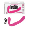 Розовый перезаряжаемый водонепроницаемый страпон California Exotic Novelties Rechargeable Silicone Love Rider Strapless Strap-On SE-1499-55-3