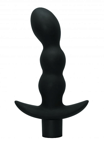 Чёрный анальный вибромассажёр Lola toys Naughty 8012-01Lola (14,5 см)