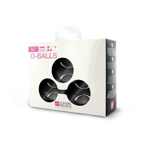 Набор чёрных вагинальных шариков LoversPremium O-balls Set E22037
