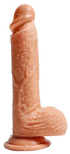 Телесный ультра реалистичный фаллоимитатор на присоске SHEQU SJ-50063