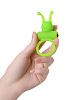 Зелёное эрекционное виброкольцо на пенис A-toys Cock Ring 768017