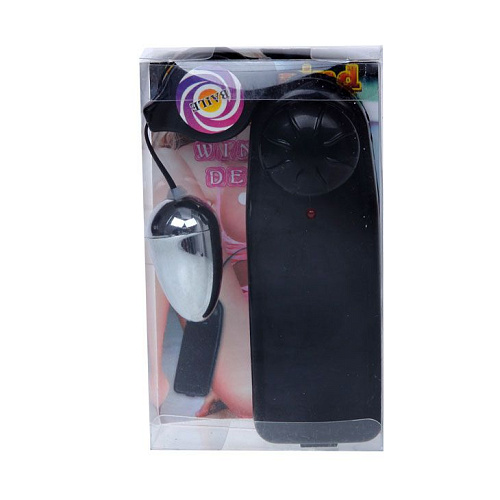 Серебристое мини-виброяйцо с растягивающимся шнуром Baile BI-014122-2