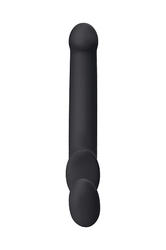 Чёрный безремневой страпон Strap-on-me Silicone Bendable Strap-On XL 6012888
