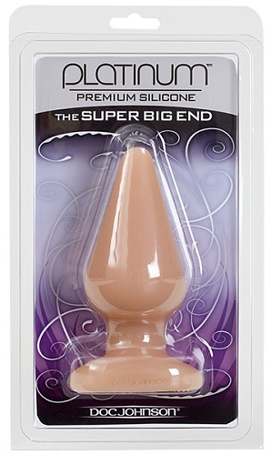 Большая телесная пробка Doc Johnson PLATINUM SILICONE 0103-09-CD