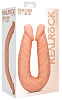 Телесный двусторонний фаллоимитатор длиной Shots Media BV Double Dong REA070FLE (48,1 см)