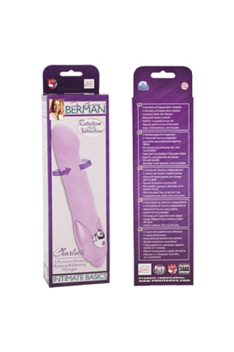 Фиолетовый вибромассажёр с ротацией из силикона California Exotic Novelties Charlotte 5-Function Silicone Rotating Vibrating Massager SE-9724-30-3