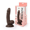Коричневый реалистичный фаллоимитатор Bior toys Erowoman ER-30053-1