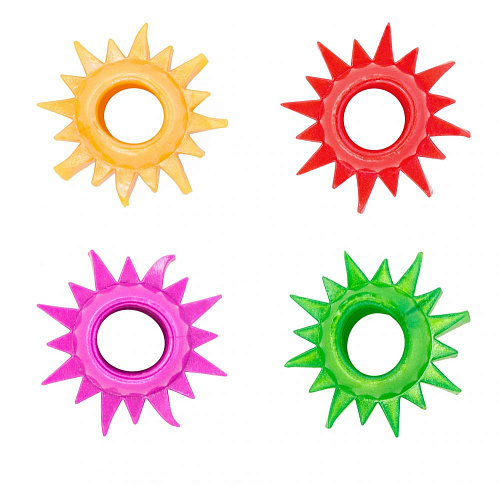 Разноцветные эрекционные  кольца с лучиками Lola toys LOLA cristal   11372Lola