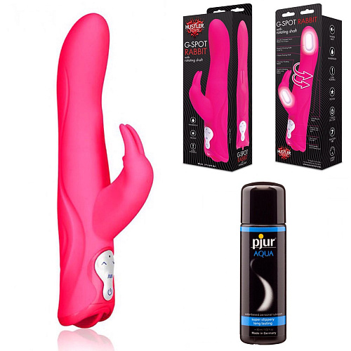 Хай-тек вибратор и лубрикант на водной основе Hustler Smart Set №15