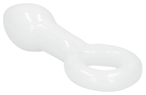 Белая анальная пробка Shots Media BV Plugger CHR031WHT (11,9 см)