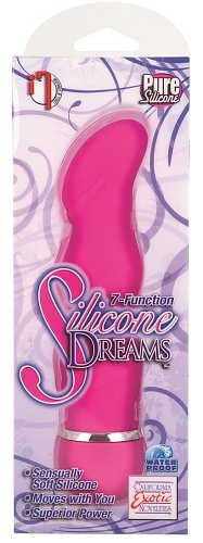 Розовый волнообразный вибромассажёр California Exotic Novelties 7-Function Silicone Dreams SE-2095-05-3 (16 см)