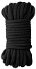 Чёрная веревка для бондажа Shots Media BV Japanese Rope OU270BLK