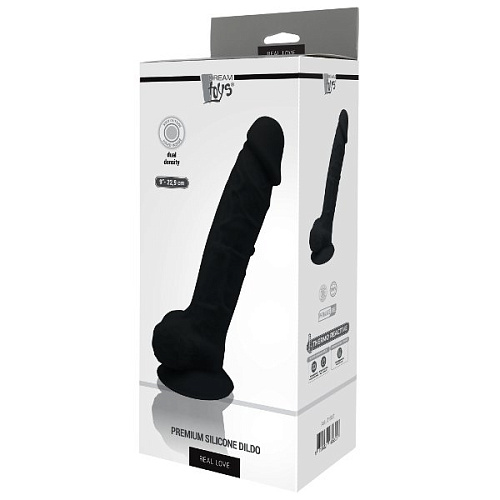Чёрный фаллоимитатор на присоске Dream Toys DILDO 9.5INCH 21567 (21 см)