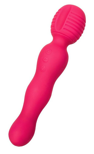 Розовый двусторонний вибратор с подогревом JOS All-In 783022 (21 см)