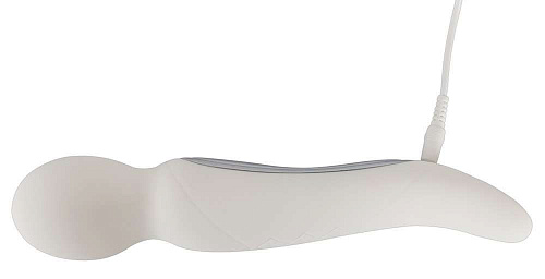 Белый двусторонний жезловый вибратор с 10 режимами вибрации Orion Smile 0591521