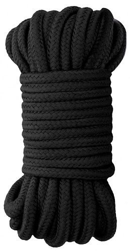 Чёрная веревка для бондажа Shots Media BV Japanese Rope OU270BLK