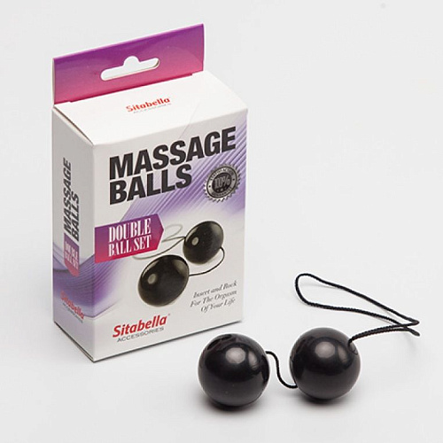 Чёрные вагинальные шарики Sitabella 8009-1