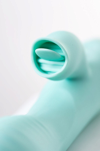 Мятный вибратор с клиторальным стимулятором JOS MILO 783029 (20 см)