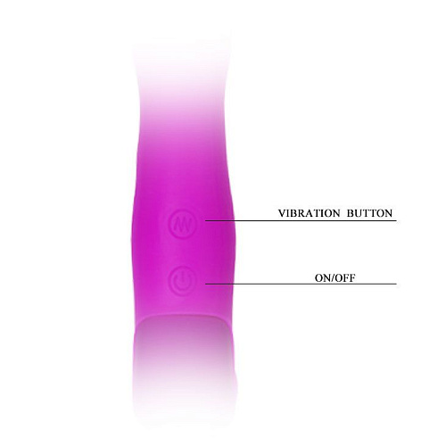Лиловый безремневой перезаряжаемый вибрострапон Baile Angelo BI-014227 (18,7 см)