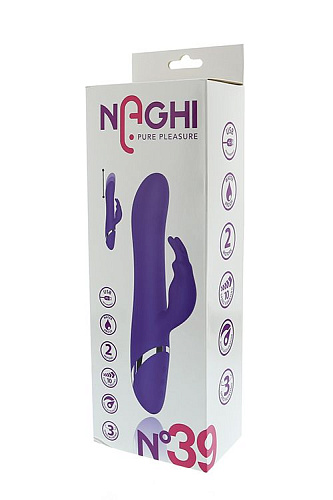 Фиолетовый вибратор-кролик с пуш-эффектом Tonga NAGHI NO.39 RECHARGEABLE THRUSTER VIBE 530039 (15 см)