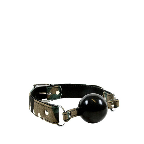 Виниловый кляп-шарик на камуфлированных ремешках NS Novelties Kinky Camo NSN-1251-18