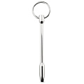 Серебристый уретральный стимулятор EDC Wholesale Sinner Solid Metal Dilator with Pull-out-ring SIN033