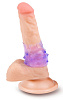 Фиолетовая рельефная насадка на пенис Brazzers BRHW001 (5 см)