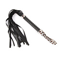 Чёрный флоггер с чёрно-леопардовой ручкой Bior toys Notabu NTB-80334 (49 см)