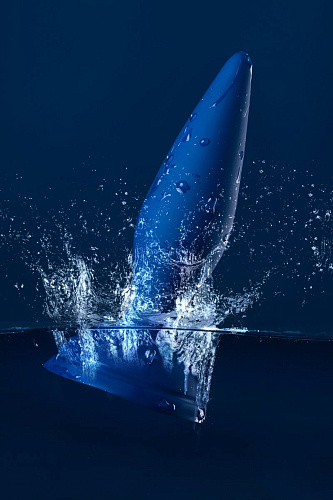 Синяя анальная вибровтулка с пультом ДУ ToyFa OPlay Unico 221001 (13,5 см)