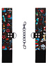 Чёрные наручи на цепочке Shots Media BV Printed Hand Cuffs Old School Tattoo Style OU446BLK