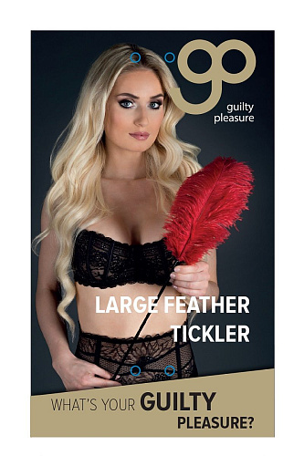 Стек с большим красным пером Blush Novelties Large Feather Tickler 520027 (65 см)