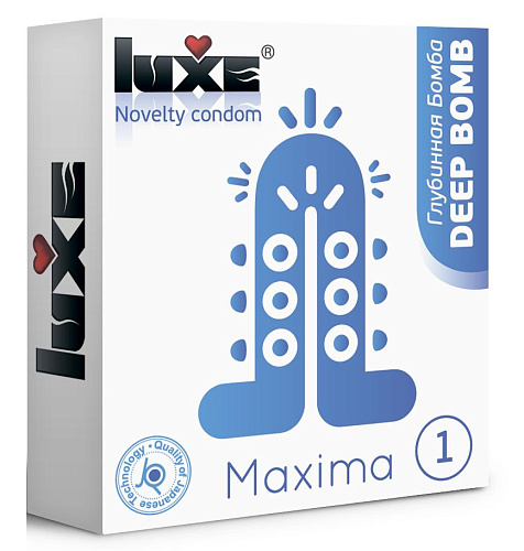 Презерватив Luxe Maxima WHITE №1 «Глубинная Бомба» (1 шт)